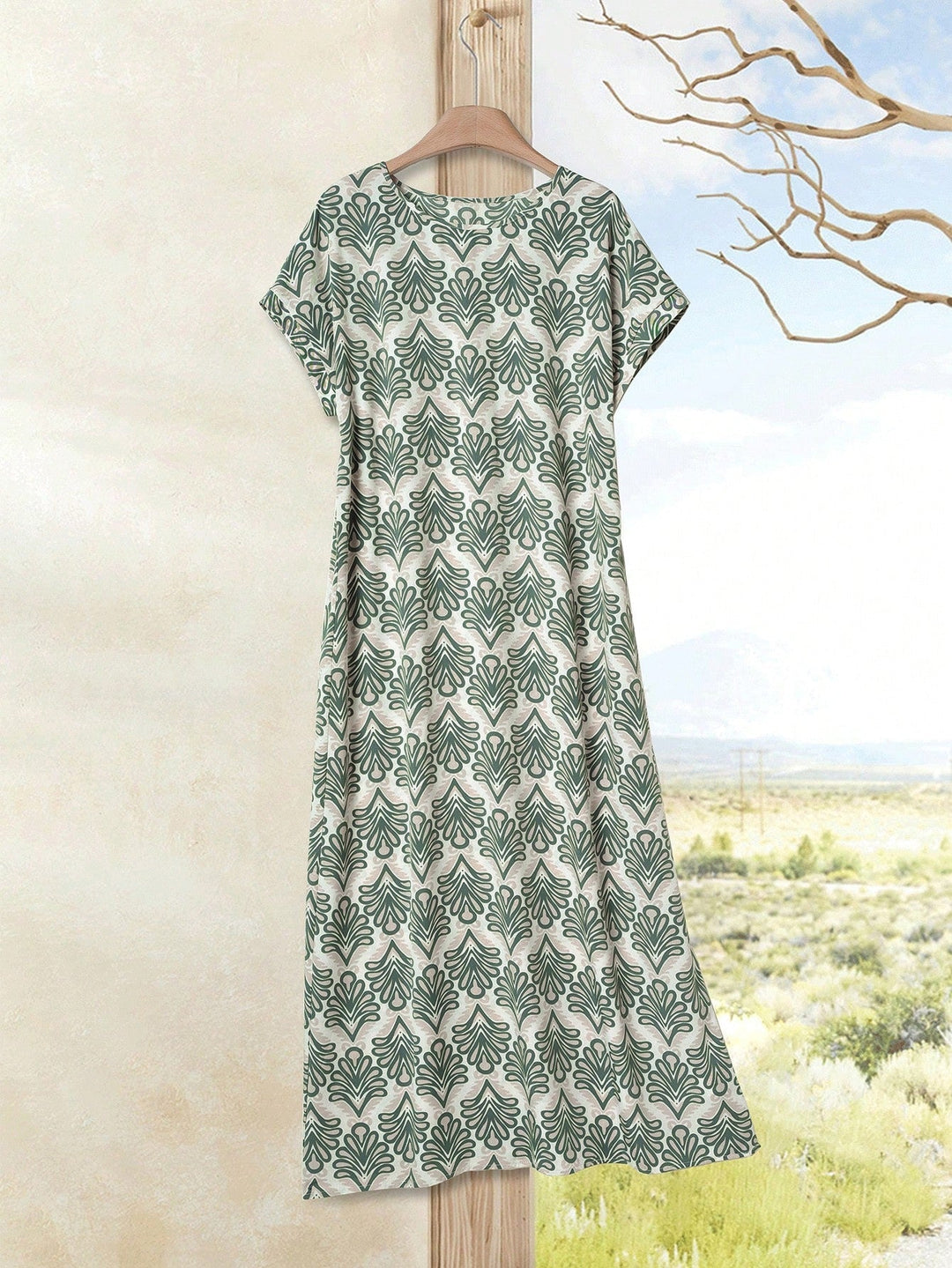Stella | Women's Casual Batwing Tunic Dress-Metro Lane Plaza