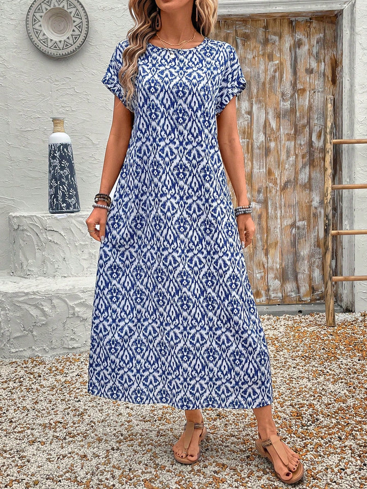 Stella | Women's Casual Batwing Tunic Dress-Metro Lane Plaza