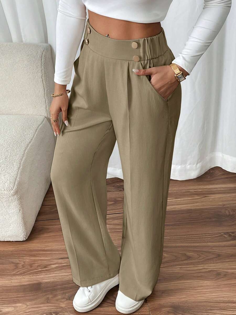 Lucy | Women's Straight Leg Trousers-Metro Lane Plaza