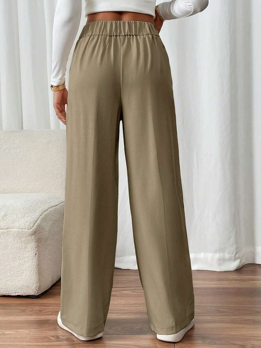 Lucy | Women's Straight Leg Trousers-Metro Lane Plaza