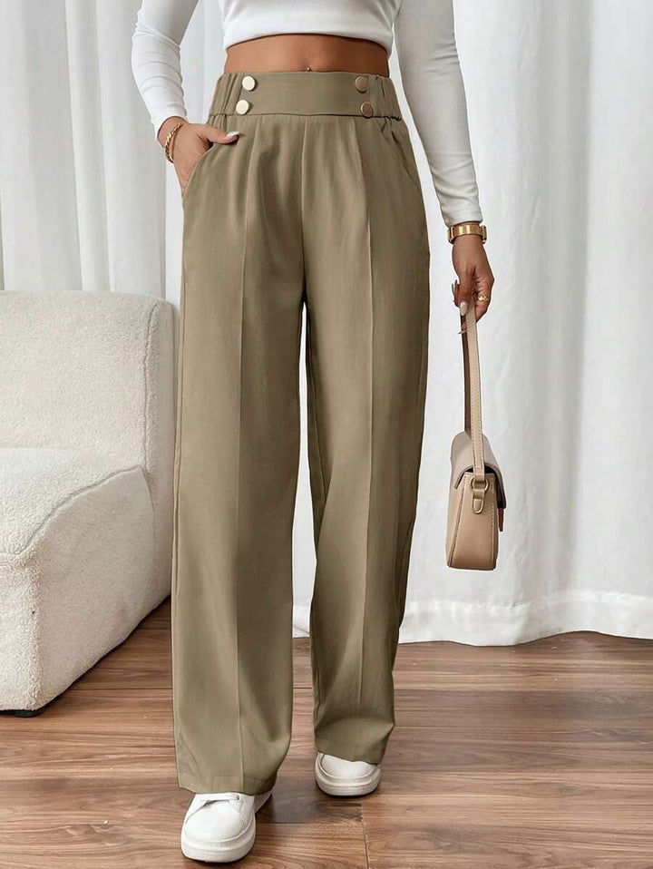 Lucy | Women's Straight Leg Trousers-Metro Lane Plaza
