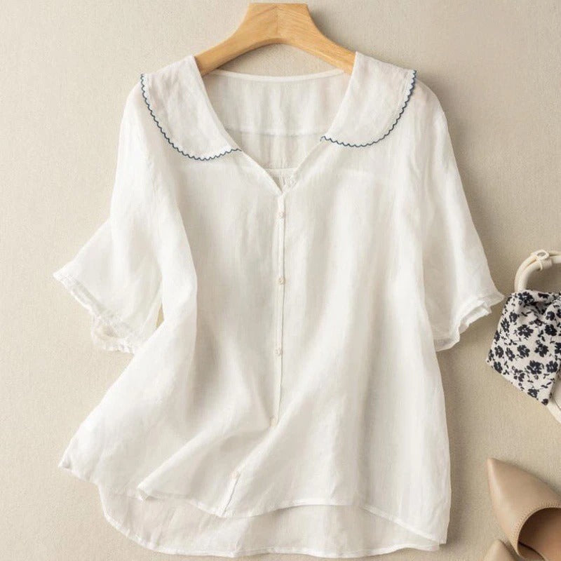 Women's Relaxed Fit Casual Blouse for Easy Everyday Wear-Metro Lane Plaza