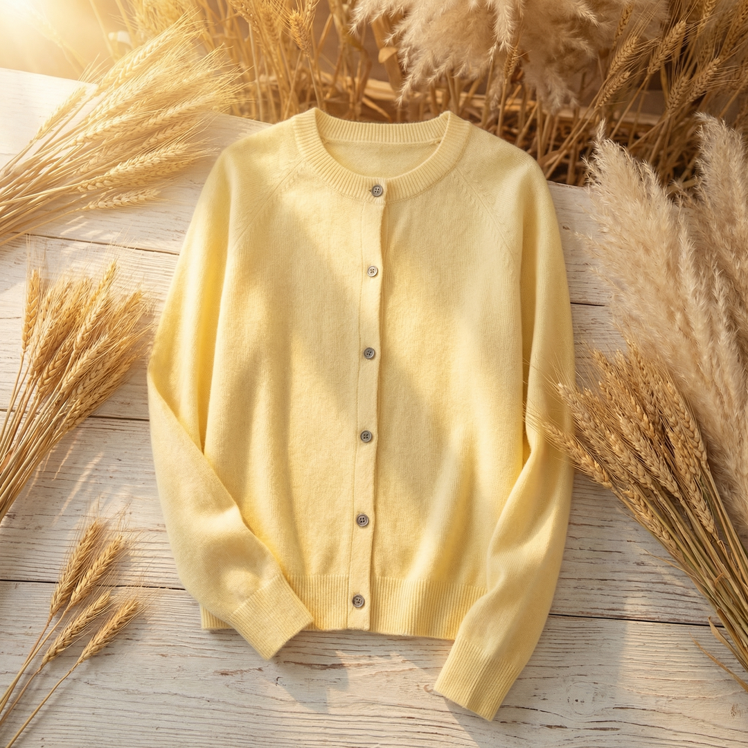 Casaco de malha de lã merino para mulher