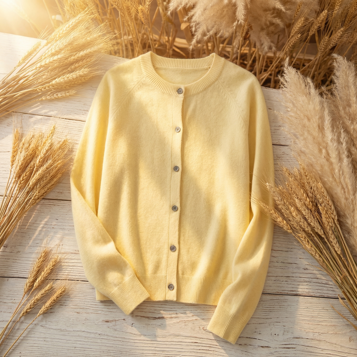 Casaco de malha de lã merino para mulher