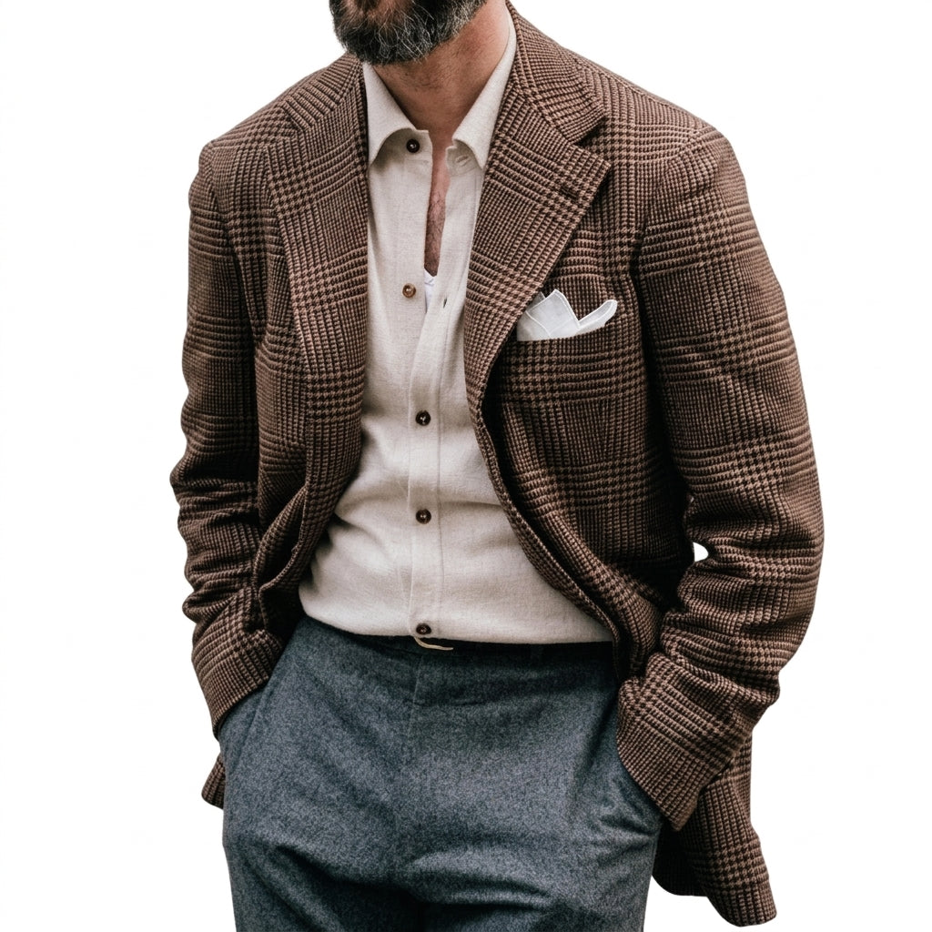 Blazer da uomo monopetto