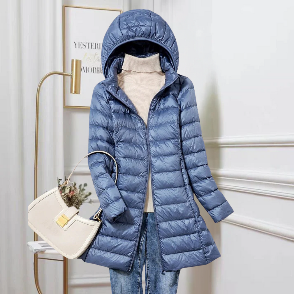 Ultralight Down Jacket | Women's Warm Jacket with Timeless Fit-Metro Lane Plaza