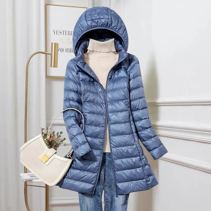 Ultralight Down Jacket | Women's Warm Jacket with Timeless Fit-Metro Lane Plaza