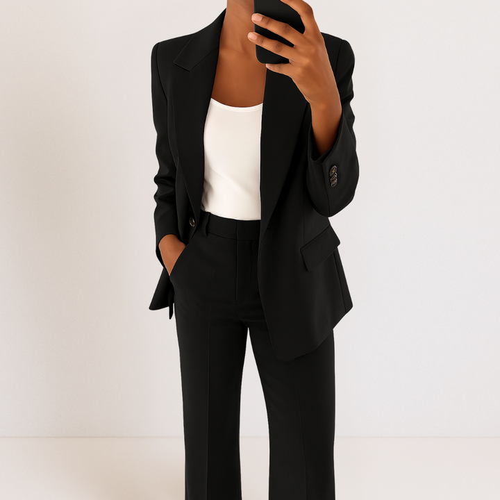 Melanie | Women's Two-Piece Suit Set-Metro Lane Plaza
