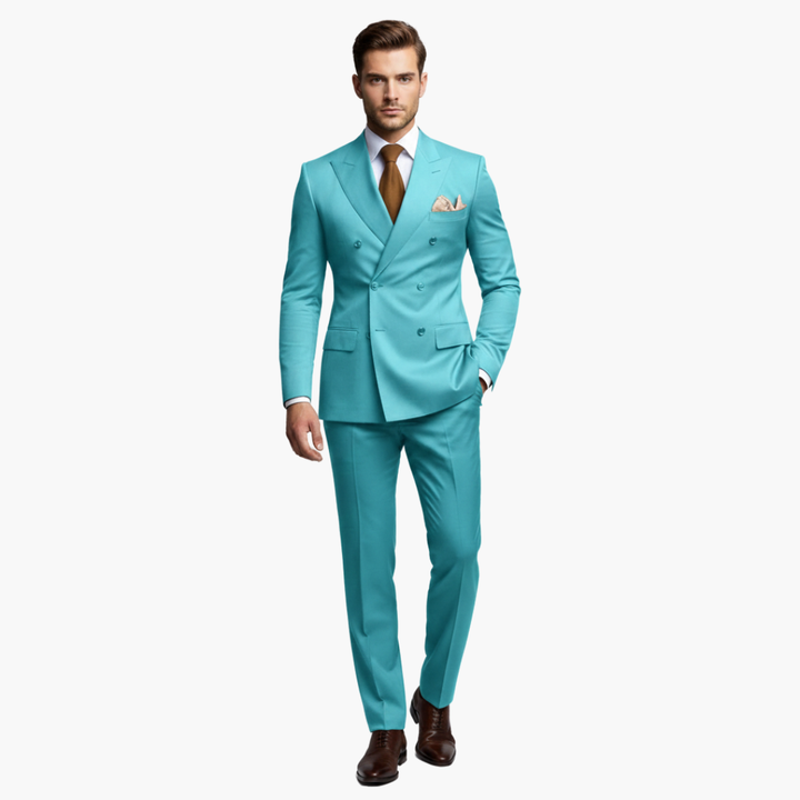 Men's Slim Fit Two-Piece Suit Set-Metro Lane Plaza