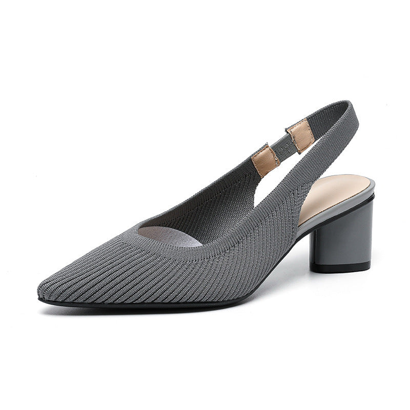 Slingback Heels | Women's Elegant Pumps with Pointed Toe & Low Heel-Metro Lane Plaza