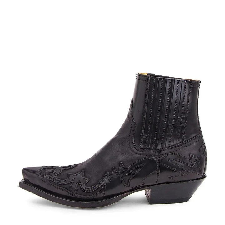 Men's Stylish Leather Cowboy Boots-Metro Lane Plaza