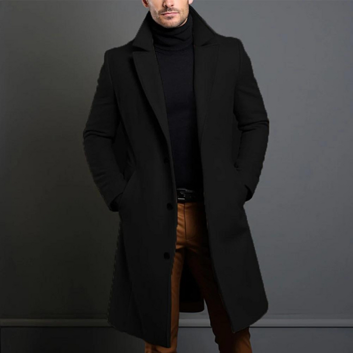 Abrigo clásico de lana para hombre – Elegante abrigo formal de invierno