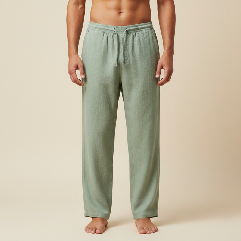 Ethan | Men's Lightweight Comfortable Summer Trousers-Metro Lane Plaza