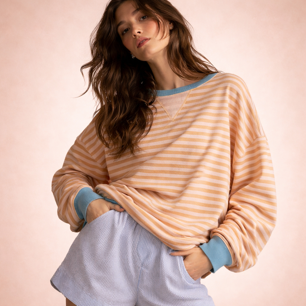 Sophia | Women's Cozy Oversized Sweatshirt-Metro Lane Plaza