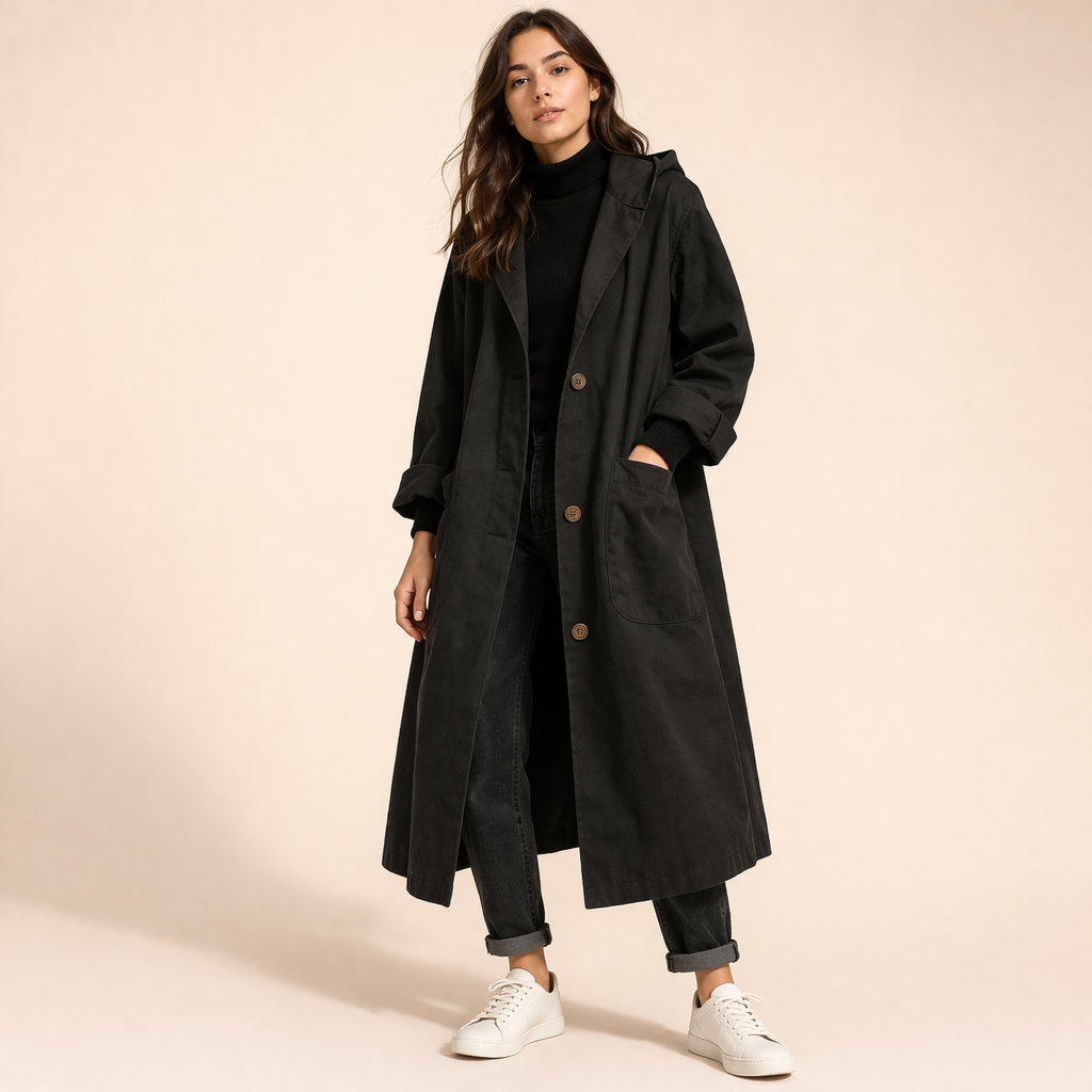 Jessica | Women's Lightweight Versatile Oversized Trench Coat-Metro Lane Plaza