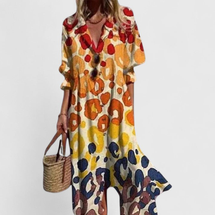 Women's Elegant Boho Style Dress-Metro Lane Plaza