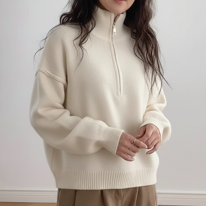 Maglione da donna in maglia a collo alto