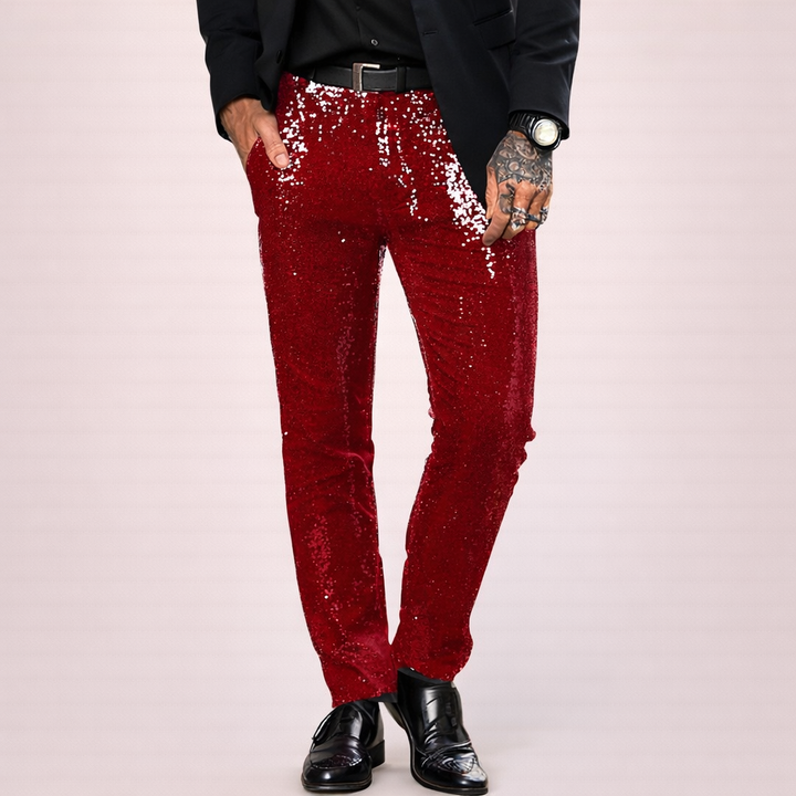 Liam | Stylish and Comfortable Sequin Trousers for Men-Metro Lane Plaza