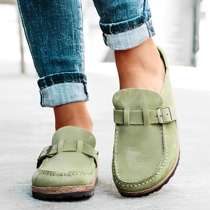Herlinde | Women's Stylish City Sandals with Comfortable Cork Footbed-Metro Lane Plaza