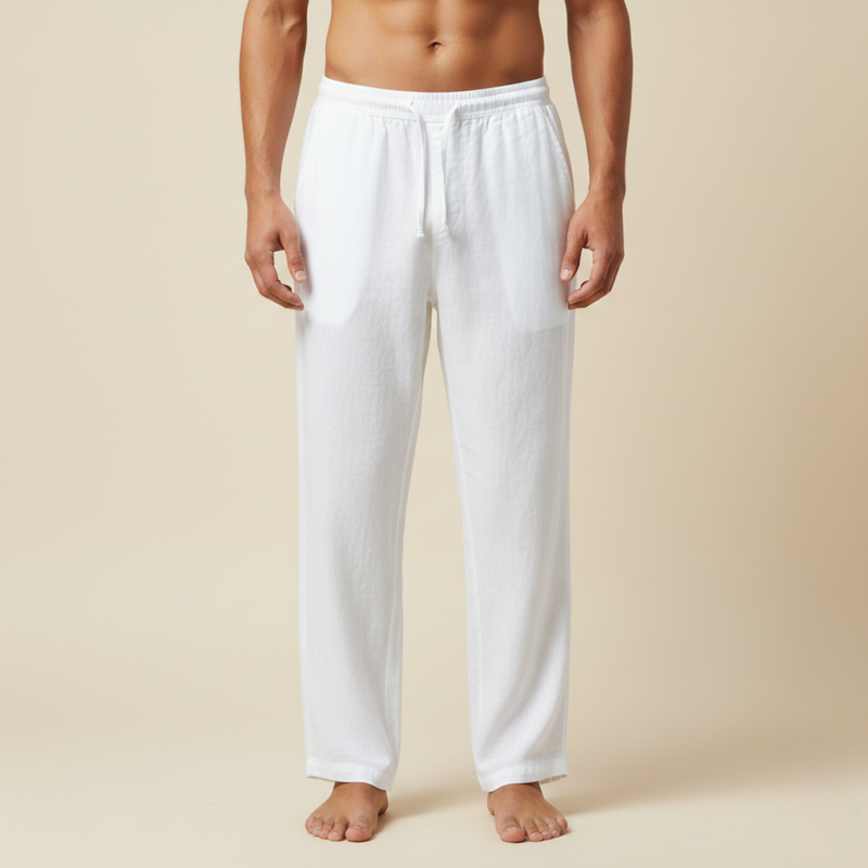 Ethan | Men's Lightweight Comfortable Summer Trousers-Metro Lane Plaza