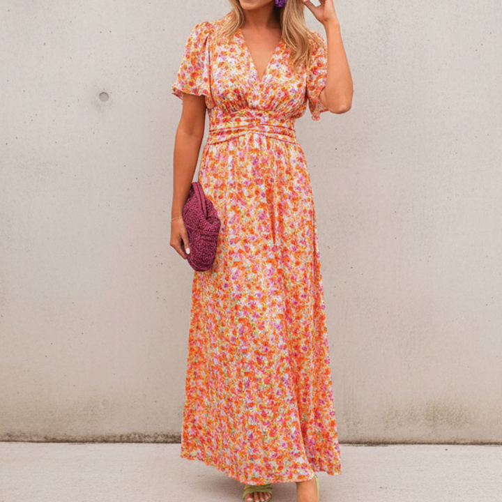 Alice | Women's Floral Maxi Dress - Elegant Summer Style-Metro Lane Plaza