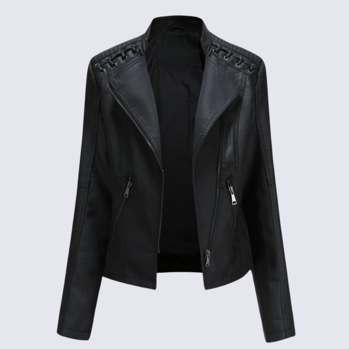 Women's Faux Leather Biker Jacket
