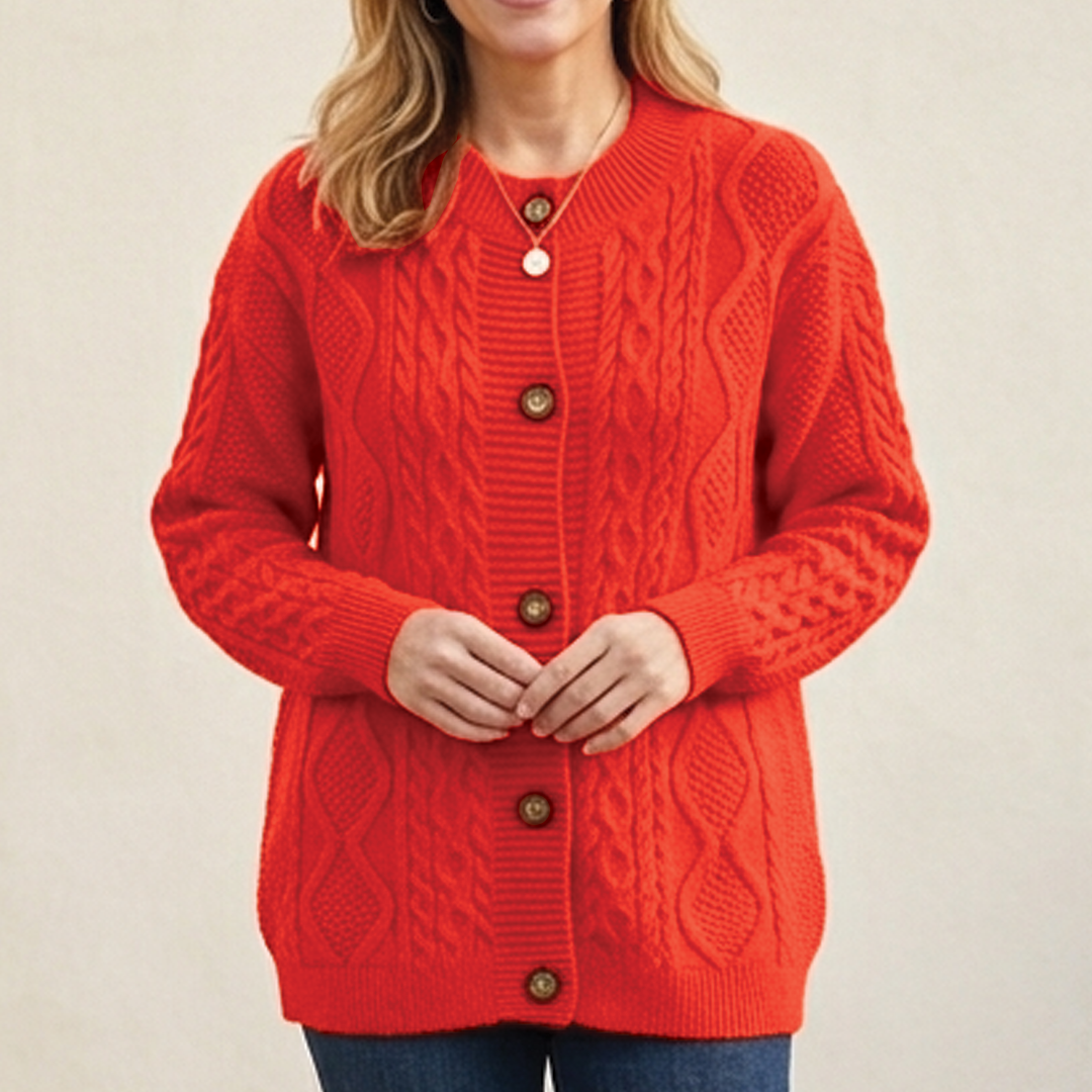 Women's Oversized Cable Knit Cardigan