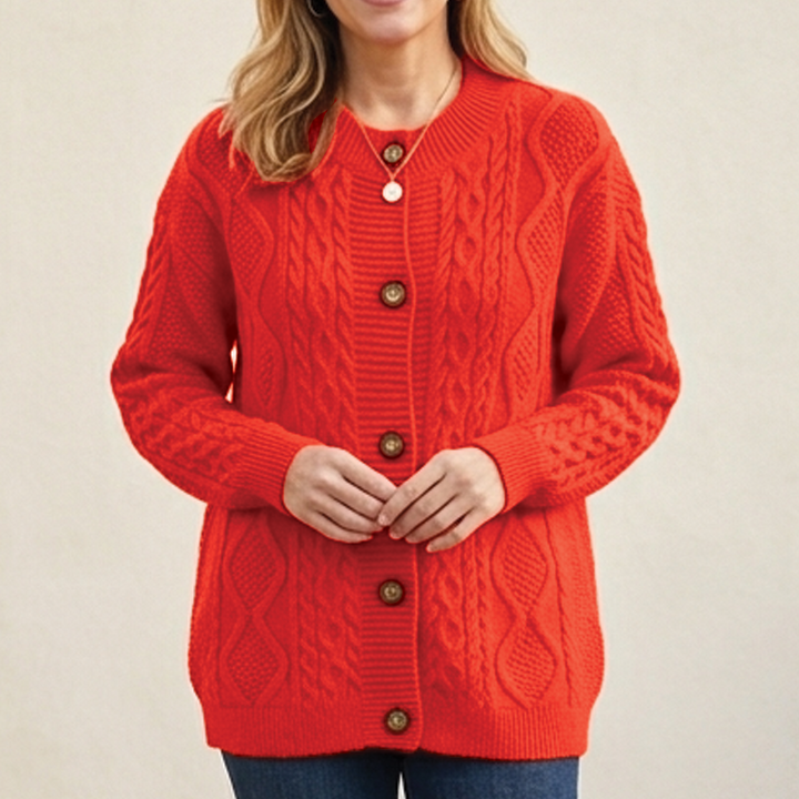 Women's Oversized Cable Knit Cardigan