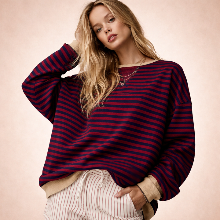 Sophia | Women's Cozy Oversized Sweatshirt-Metro Lane Plaza