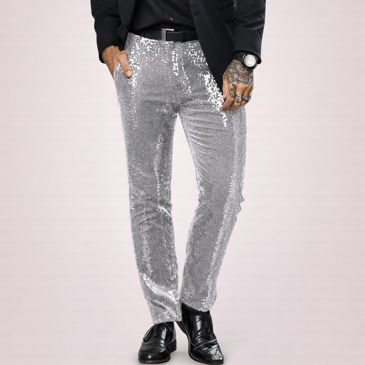 Liam | Stylish and Comfortable Sequin Trousers for Men-Metro Lane Plaza