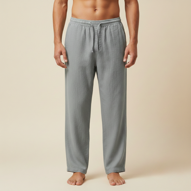 Ethan | Men's Lightweight Comfortable Summer Trousers-Metro Lane Plaza