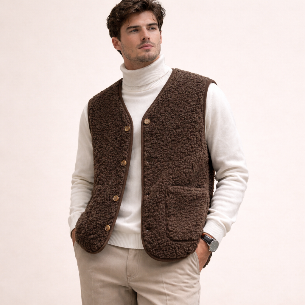 Ethan | Lightweight Warm Men's Lambswool Vest-Metro Lane Plaza