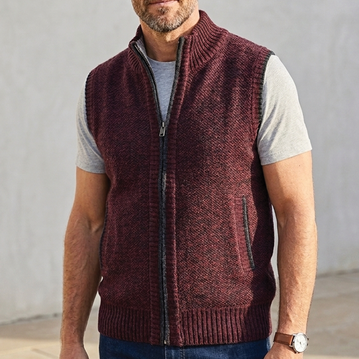 Men's Zip-Up Sweater Vest
