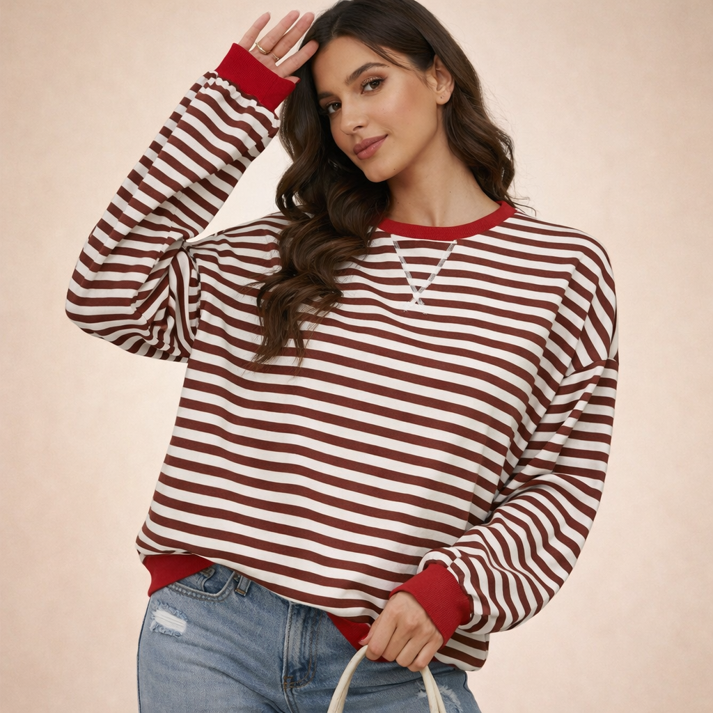 Sophia | Women's Cozy Oversized Sweatshirt-Metro Lane Plaza