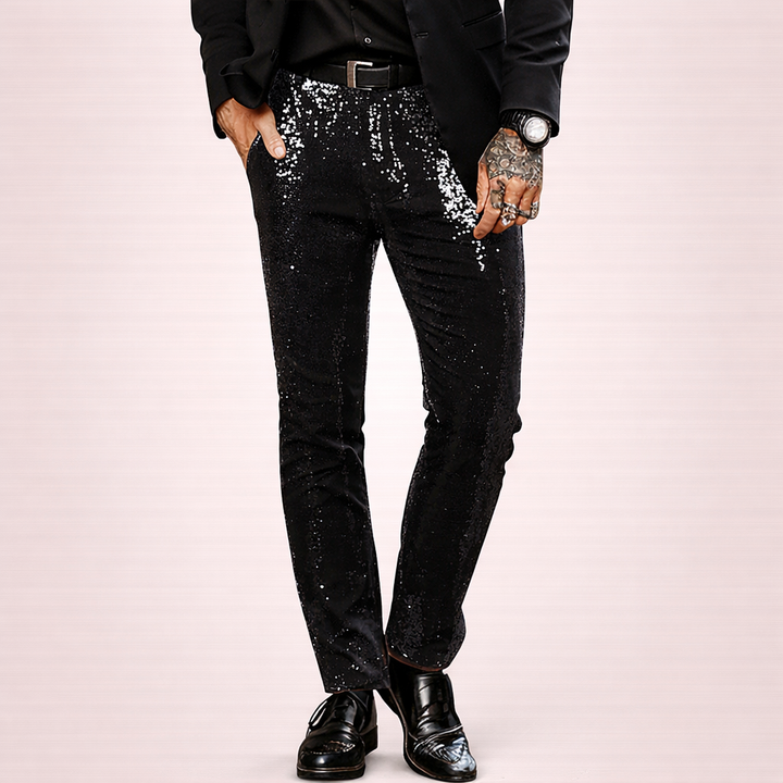 Liam | Stylish and Comfortable Sequin Trousers for Men-Metro Lane Plaza