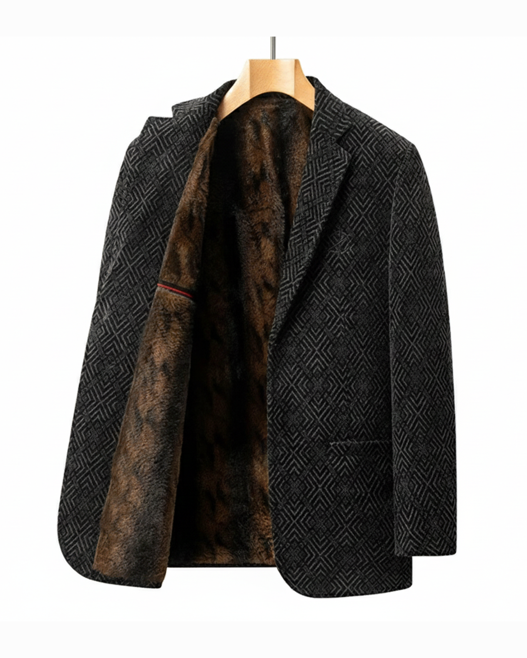 Men's Classic Midnight Wool Overcoat