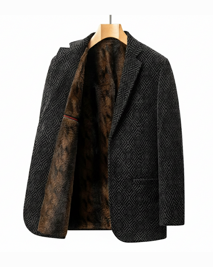 Men's Classic Midnight Wool Overcoat