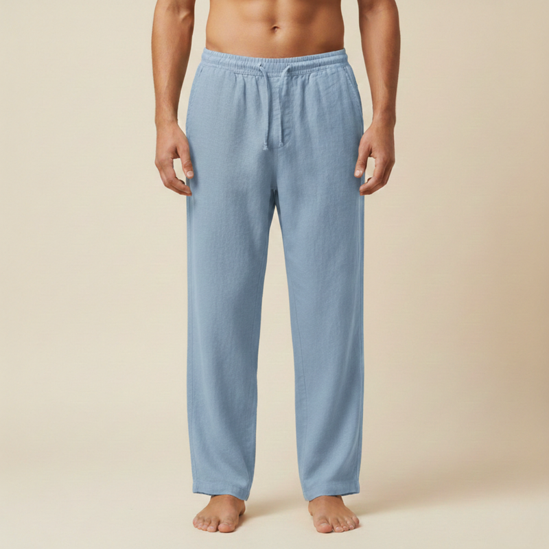 Ethan | Men's Lightweight Comfortable Summer Trousers-Metro Lane Plaza