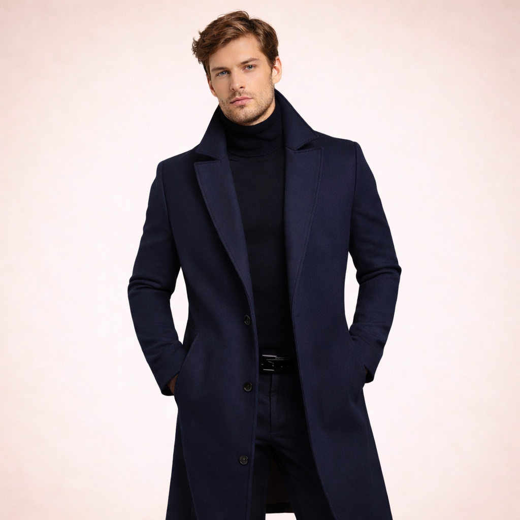 Leon | Men's Classic Elegant Warm Winter Coat-Metro Lane Plaza
