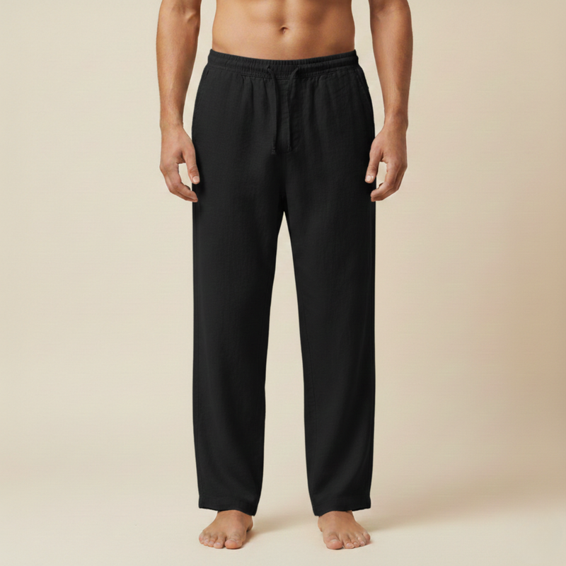 Ethan | Men's Lightweight Comfortable Summer Trousers-Metro Lane Plaza