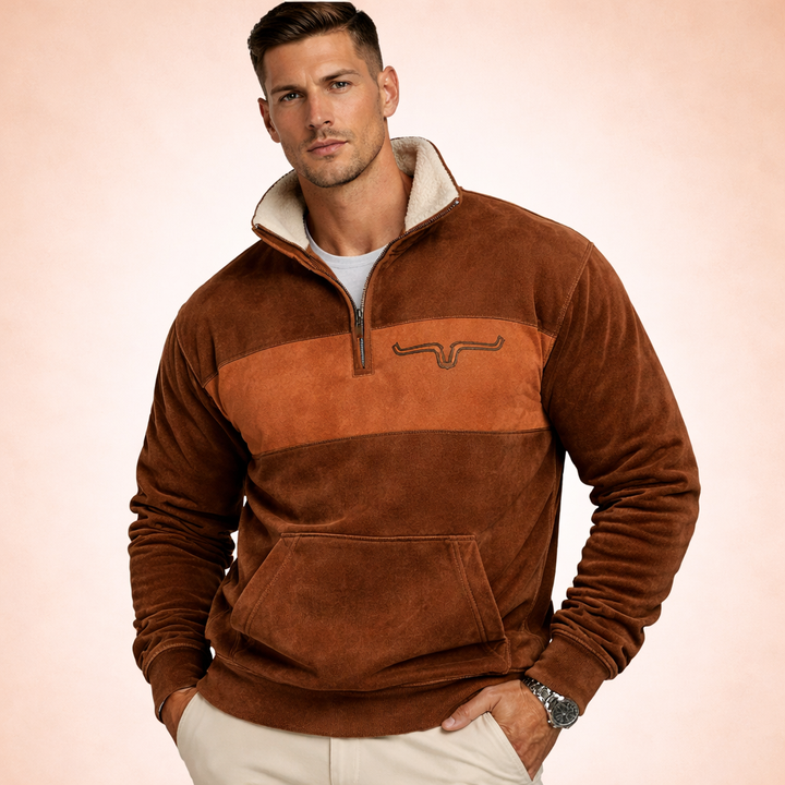 Noah | Men's Cozy Modern Quarter Zip Sweater-Metro Lane Plaza