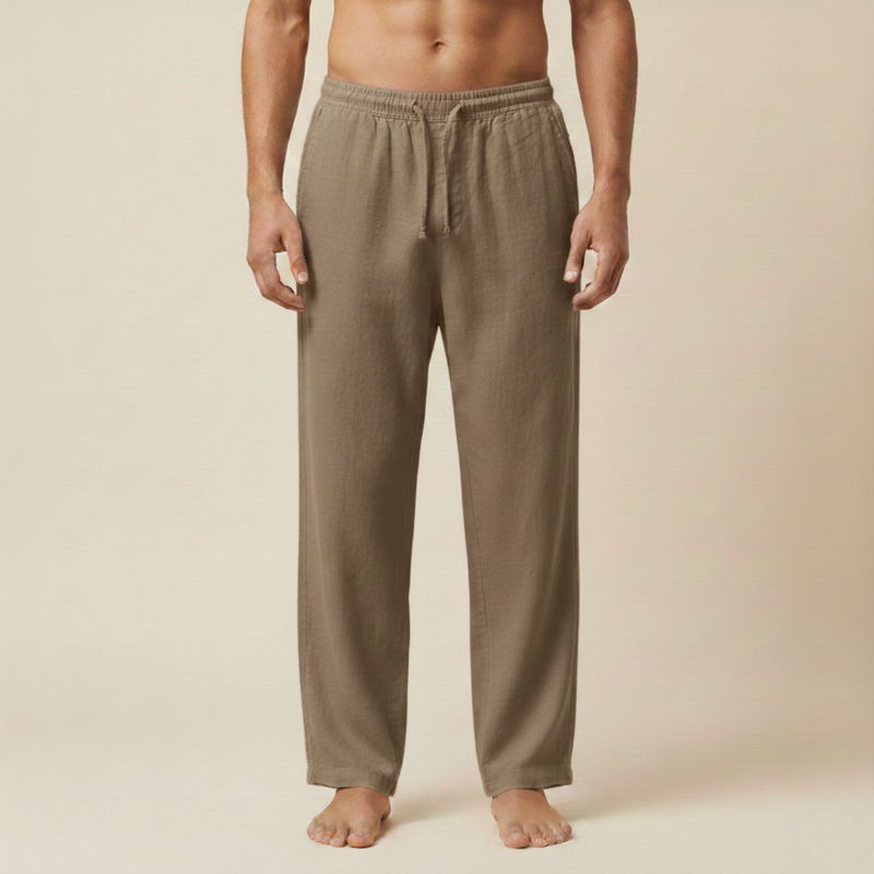 Ethan | Men's Lightweight Comfortable Summer Trousers-Metro Lane Plaza