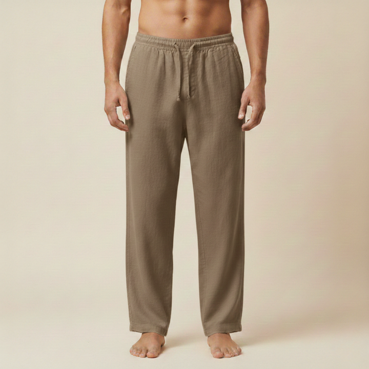 Ethan | Men's Lightweight Comfortable Summer Trousers-Metro Lane Plaza