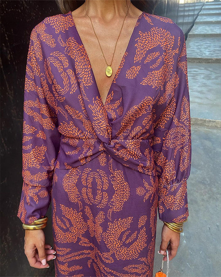 Women's Chic Satin Knot Dress | Stylish Orange Design-Metro Lane Plaza