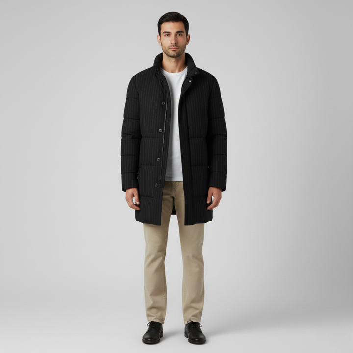 Adrian | Stylish Men's Classic Overcoat-Metro Lane Plaza