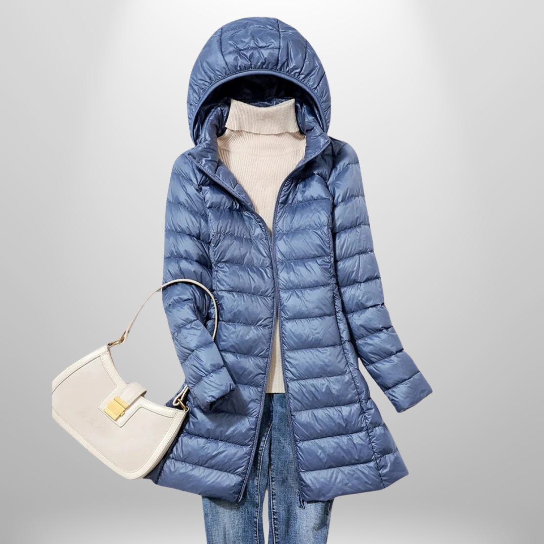 Ultralight Down Jacket | Women's Warm Jacket with Timeless Fit-Metro Lane Plaza