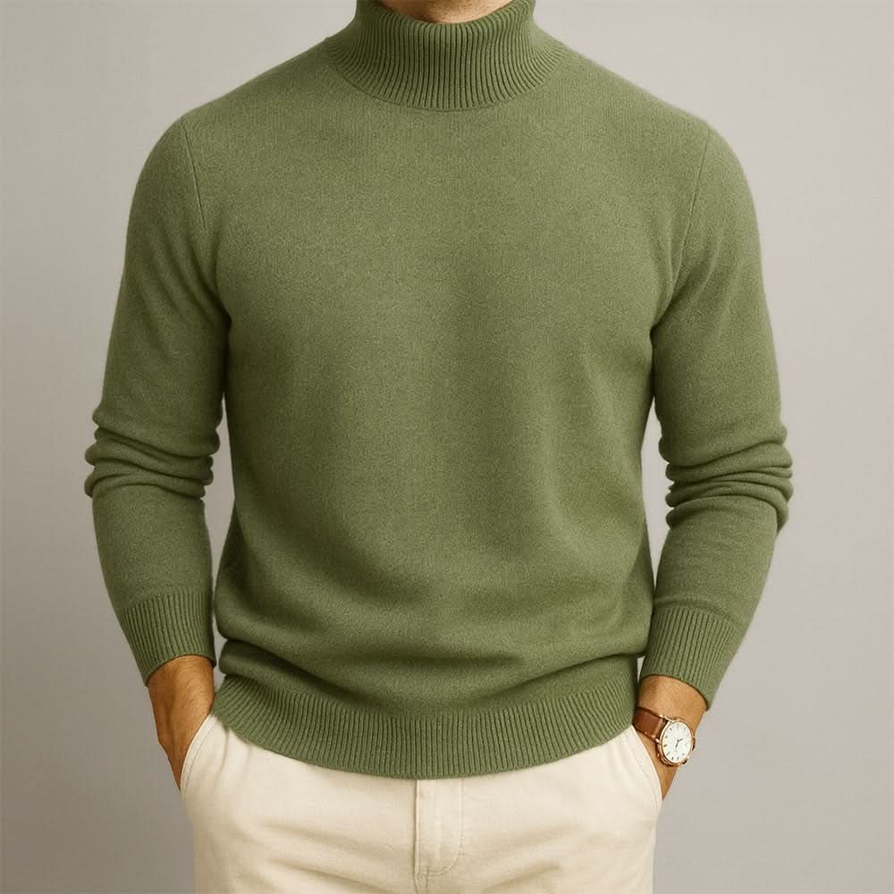 Klassischer Herren-Strickpullover mit Rollkragen