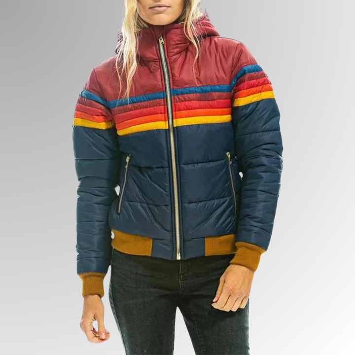Marietta | Women's Waterproof Jacket with Hood and Elegant Fit-Metro Lane Plaza
