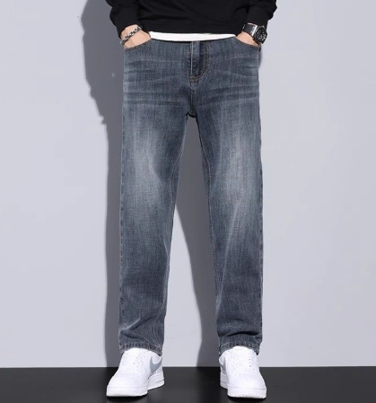 Men's Stylish Solid Casual Denim Pants-Metro Lane Plaza