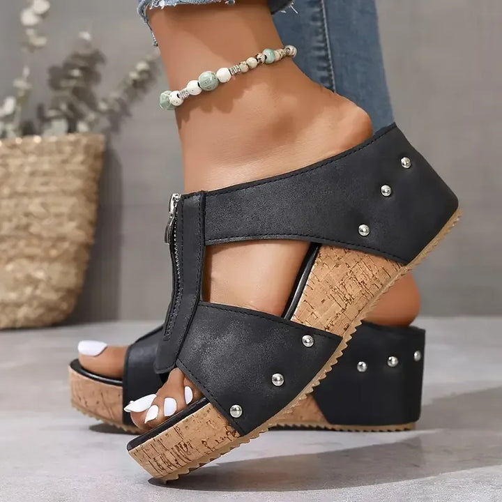 Veloria | Women's Supportive Orthopedic Wedge Sandals-Metro Lane Plaza